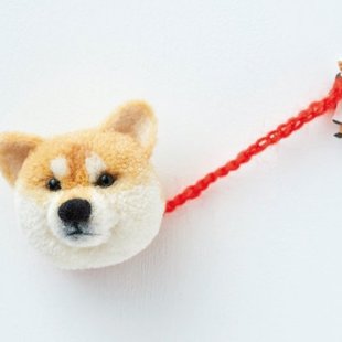 犬ぽんぽん:毛糸を巻いてつくる表情ゆたかな動物