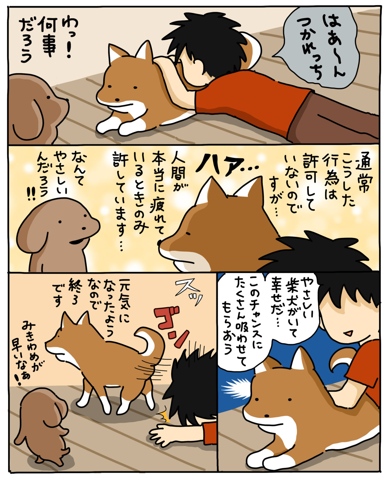 マンガ連載】こいぬと柴犬#53「柴犬の慈悲」作：うかうか | 柴犬